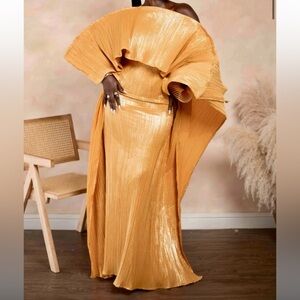 Elegant Mustard Yellow Maxi Dress